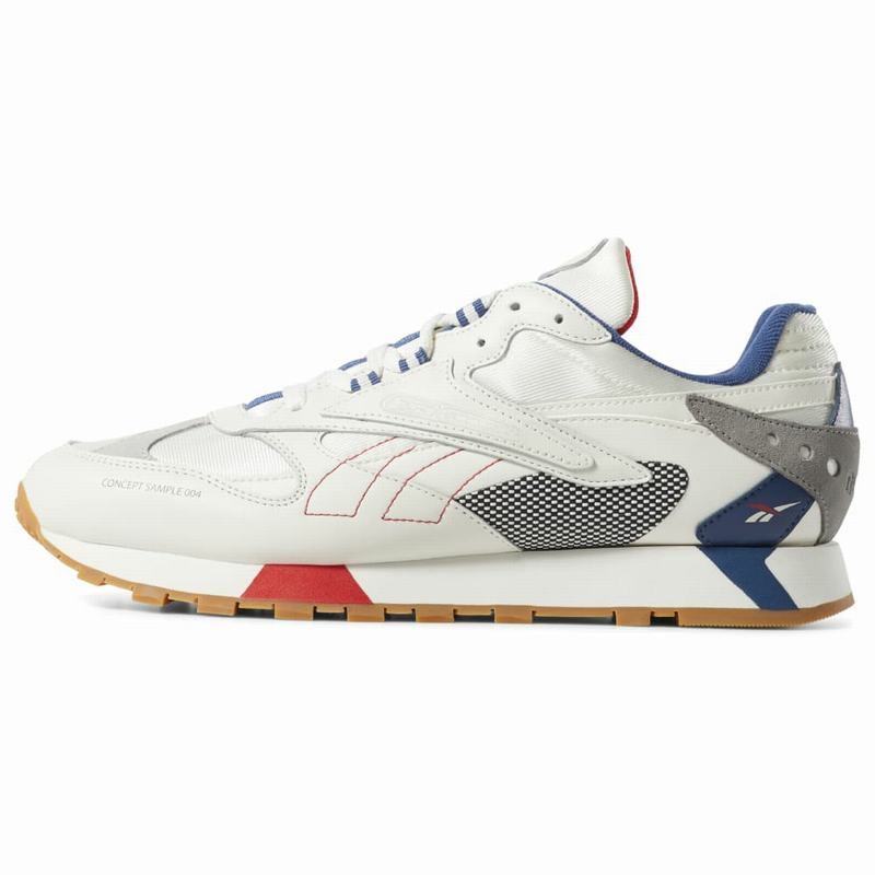 Tenisi Reebok Classic Leather Ati 90s Dama Albi/Gri/Albastri Romania TO5145ZX